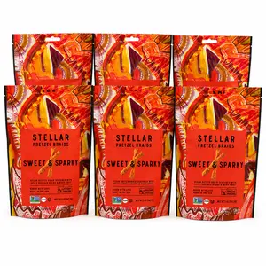 Stellar Braids Sweet & Salty Pretzel Braids Snacks 5 Ounce per pack (Pack of 6), Crispy Baked Pretzel Twists, Perfect for Lunchboxes, Parties & On-the-Go Snacking
