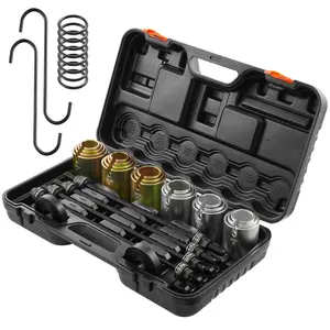【DealsForYouDays】VEVOR 26PCS Pull and Press Sleeve Toolkit - Steel Bush Bearing Removal & Installation Set, Adjustable Installation Kit, with Carrying Case, Compatible with LCV, HGV Engines (Father's Day Gift)