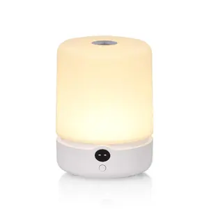 RGB Desktop Timer Night Light, Rechargeable LED Bedside Lamp, Multicolor Ambiance Light for Kids Room, Nursery, Bedroom