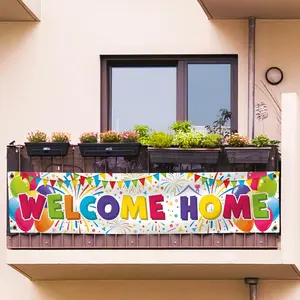 Welcome Home Banner - 6x1.3ft White Welcome Back Decorations, We Missed You Sign for Homecoming Party