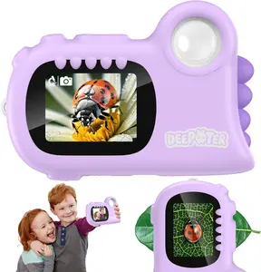 2 in 1 Microscope for Kids & Video Camera,1000X Digital Microscope with 2.0" Screen, Portable Handheld Kids Camera Toys, STEM Educational Science Kit Gifts for 3-12 Age Years Old Boys Girls, Ideal Christmas Gifts and Perfect Birthday Presents for Kids