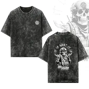 It Is What It Is Sig Sauer Never Settle Washed Pure Cotton T-Shirt, Military Style, Unisex Short Sleeve Casual  Cotton, Tactical Gear, Menswear, Streetwear