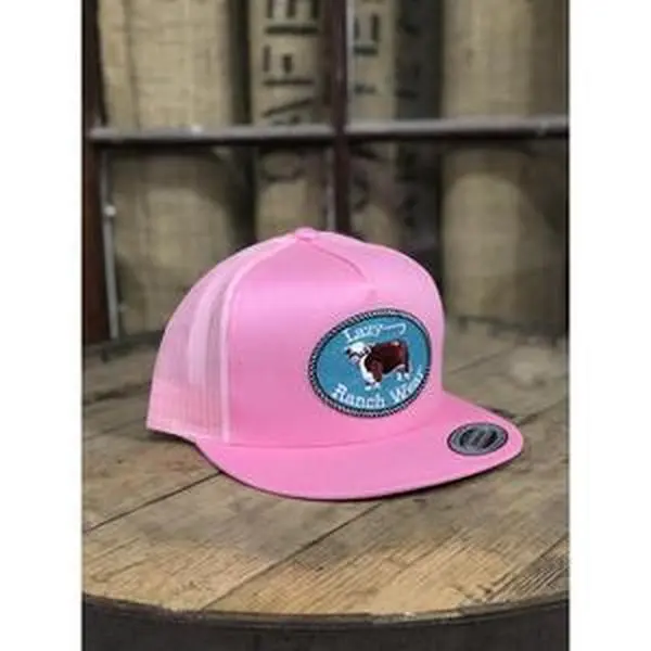 Lazy J Ranch Wear Unisex Pink & Pink 4" Original Patch Cap Hat