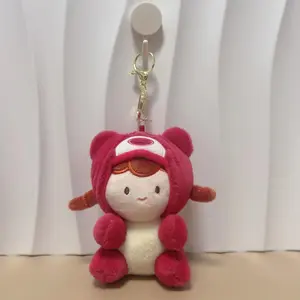 Cute Bear Costume Doll Backpack Pendant Keychain, Cute And Exquisite, Suitable For Claw Machines Fashion Bag Charm Pendant For Women Bag Accessory Purse Charm Decoration Gift