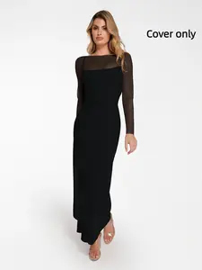 Popilush Shapewear Modal Dress Sheer Mesh Cover-Up