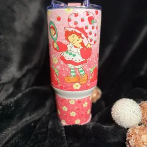 Strawberry Girl 40oz Tumbler - Cute Drinkware Bottle for Your Beverages