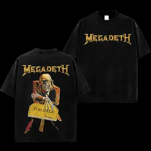 [MetalStyle] Megadeth Peace Sells... But Who’s Buying? Retro Unisex 100% Heavyweight Cotton T-Shirt – KILLING ROAD World Tour Rock Thrash Metal Cotton Tee, Heavy Metal Rock Band Shirt, Oversized Vintage Tee, Heavy Metal Merch, Gift for Rock Fans