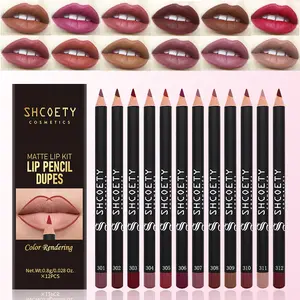 12-Piece Lip Liner Set Designed To Define Lip Contours And Create A Fuller Look. It Blends Effortlessly With Any Lip Product, Featuring A Waterproof, Smudge-Proof And Long-Lasting Formula—Perfect For Both Everyday Wear And Romantic Dates.