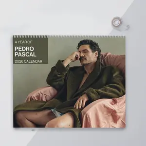 Pedro Pascal 2026 Wall Calendar Planner, Unique Holiday Gift, Fan Gift, Gift For Her, Celebrity Merchandise, Celebrity Crush Merch