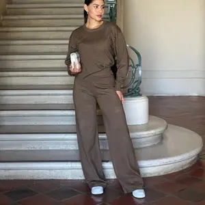 Sandra07-Beautiful two-piece set: sweater and pants 71%polyester 11%naylon 18%Acrylic