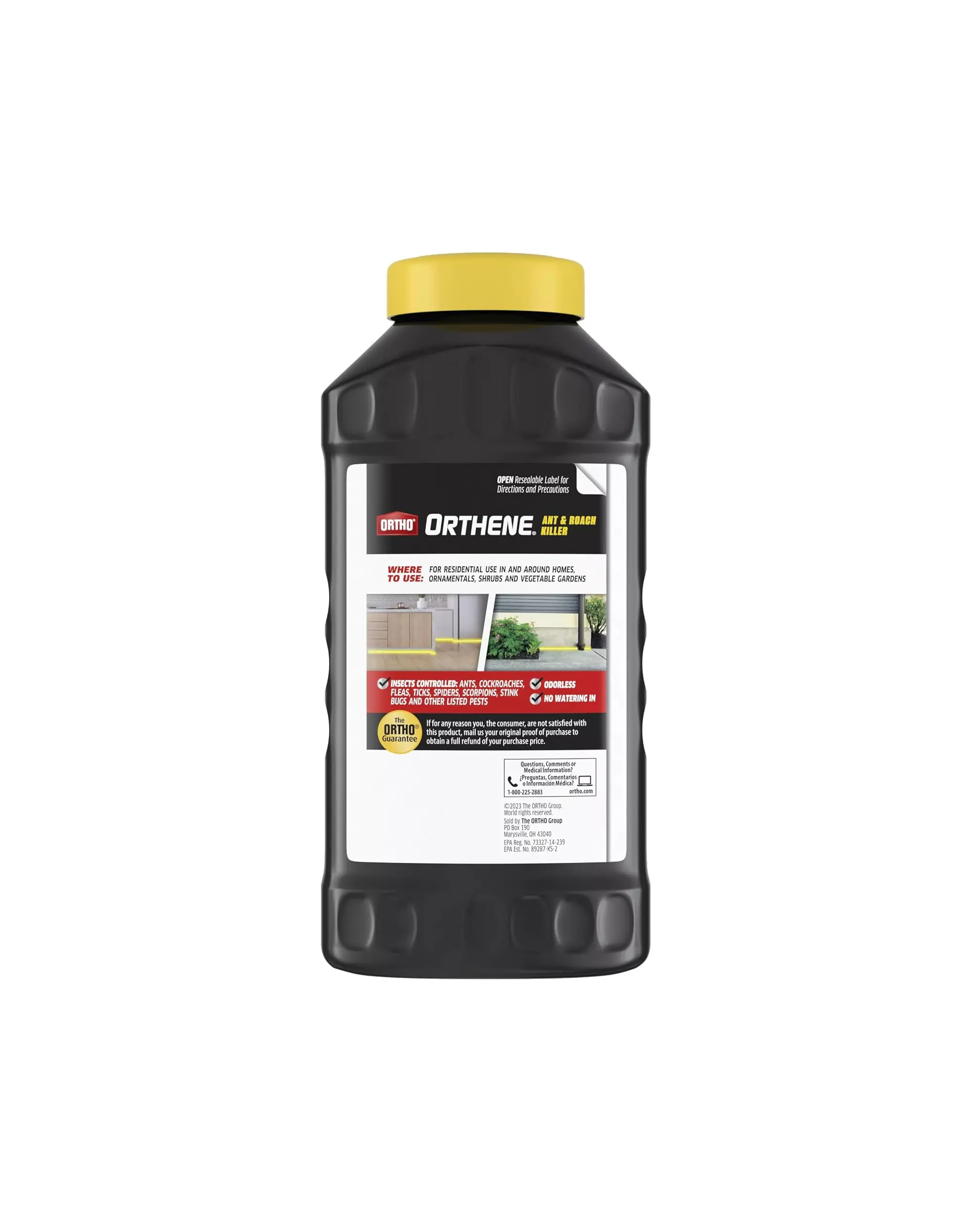 Ortho Orthene Ant & Roach Killer, 1 lb. | Provides Long-Lasting Insect Control, Bug Killer For Indoor and Outdoor Use, Roach Killer Powder Dust