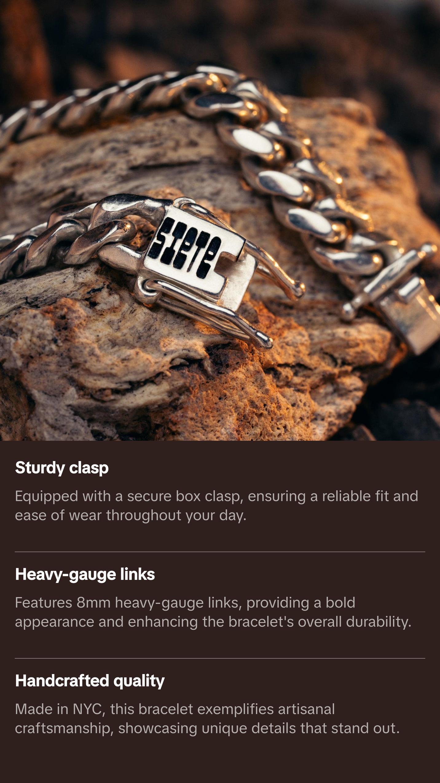 Cuban Link Bracelet – .925 Sterling Silver