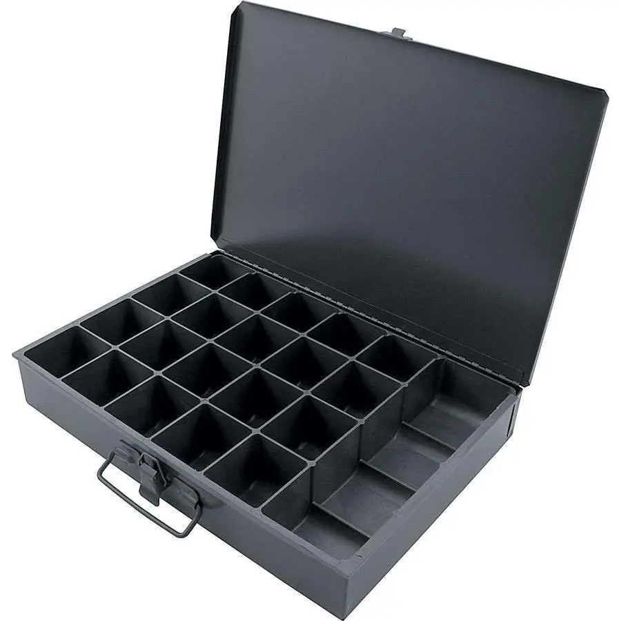 Metal Storage Case 21 Comp 9.5x13.5x2