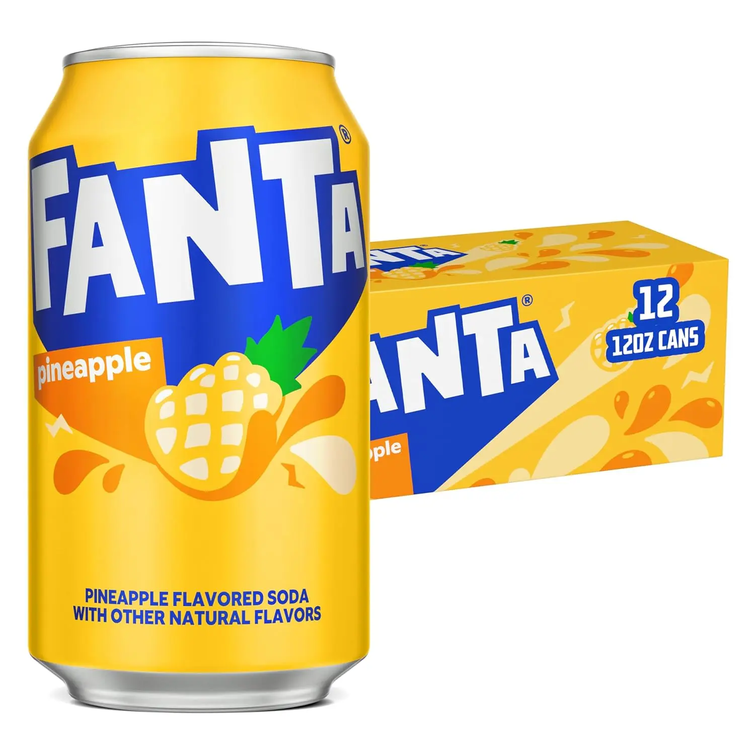 Fanta Pineapple, 12 fl oz, 12 Pack