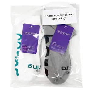 For a Caring Hero, 2-pair gift bag: I am caring® white  + I am a hero™ grey socks