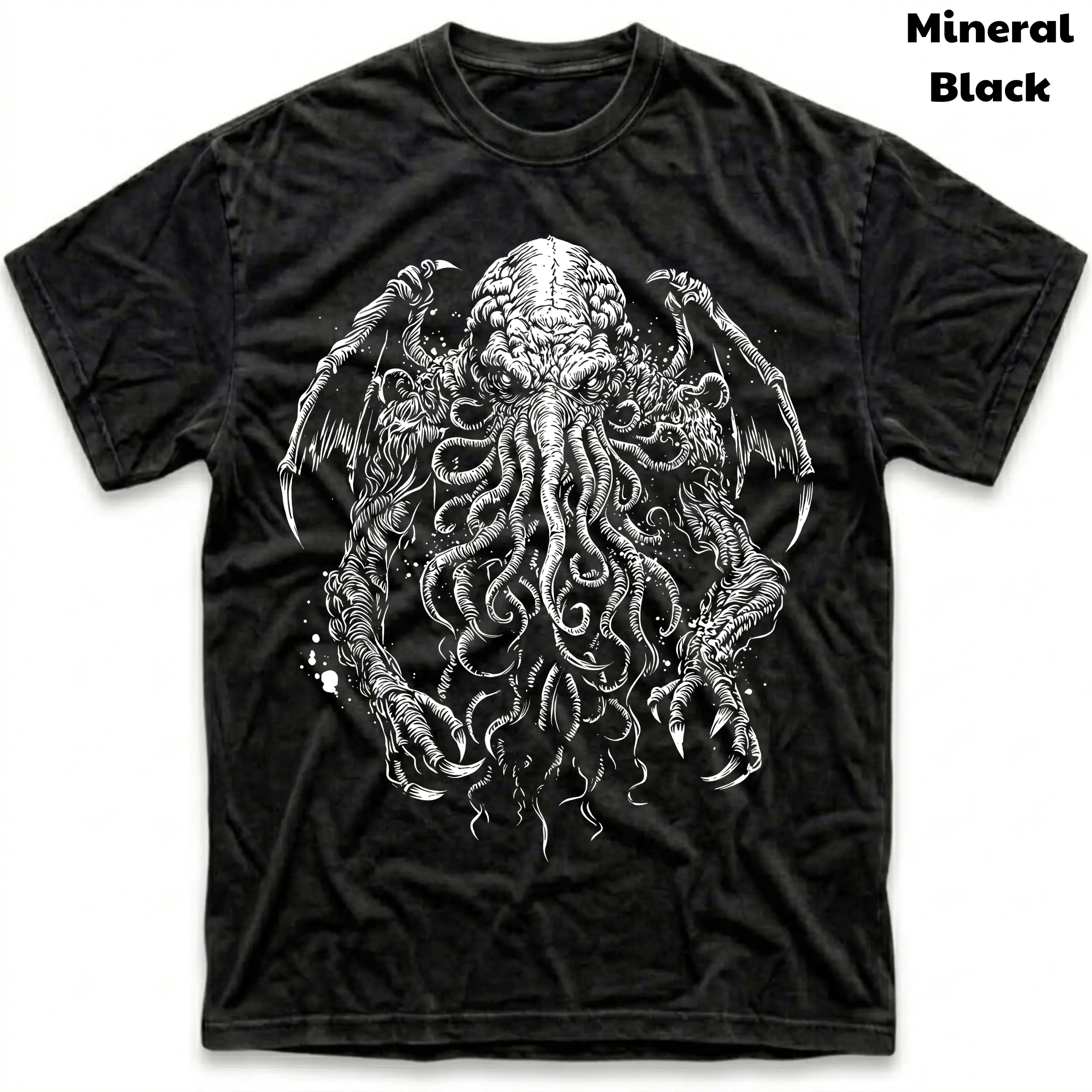 Men's and Women's T-Shirt, Vintage The Call of Cthulhu Graphic Tee, Horror Movie Tee, Unisex Gift T-Shirt, Gothic Grunge Y2K Emo Scene Amity Affliction Style Clothes Menswear Womenswear Streetwear