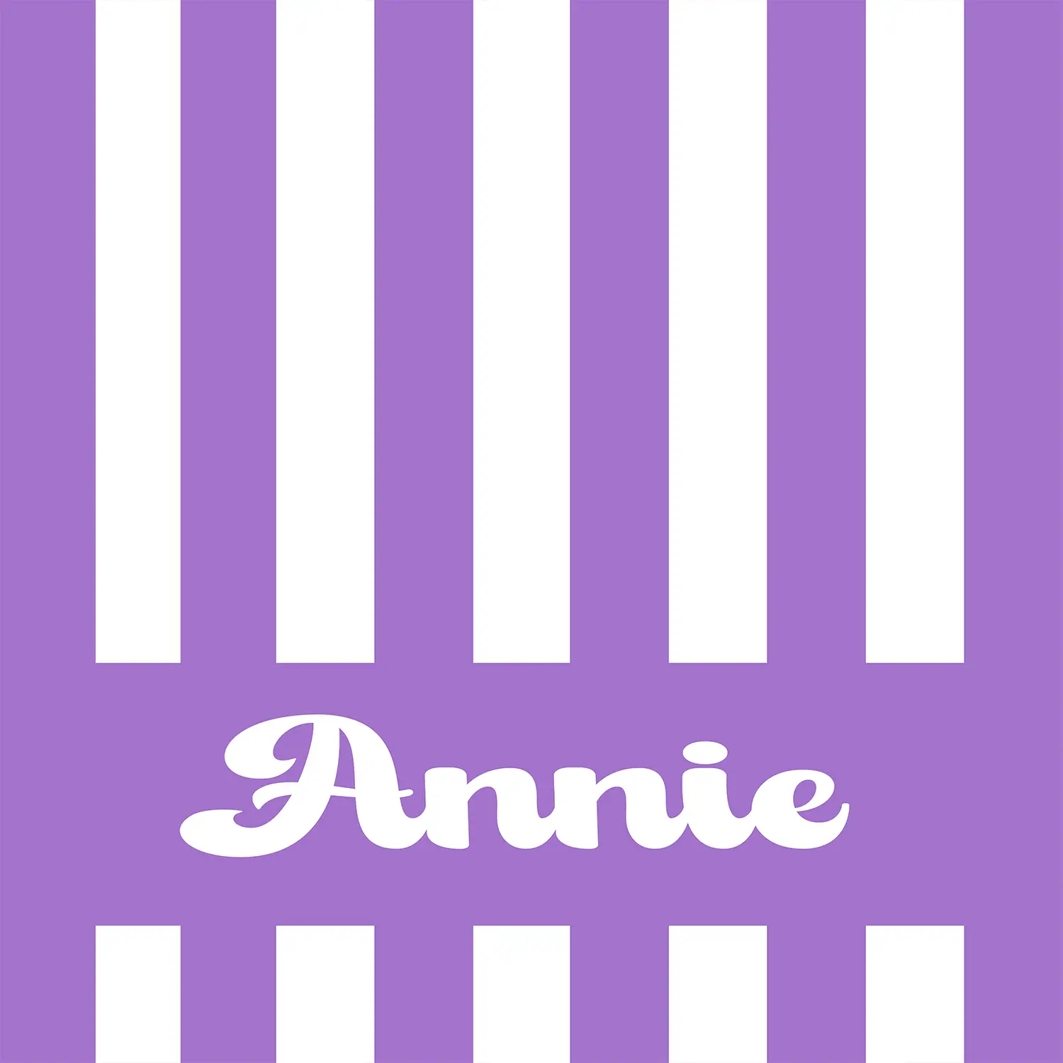 Stripes - Name - Purple White