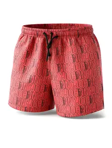 Mens Hawaiian Print Swim Shorts With Elastic Waistband And Drawstring, Relaxed Fit, Quick-Dry Fabric, Ideal For Surfing, Beach, Swimming, Christmas Gift, Local Warehouse Shipping, Vacation Summer Holiday Wear Available.