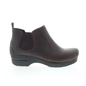 Dansko Frankie 232-780202 Womens Brown Leather Slip On Chelsea Boots