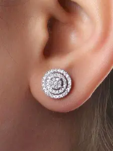 1 Pair Fashion Cubic Zirconia Stud Earrings Trendy Jewelry For Women For Wedding Anniversary Engagement Party Jewelry Valentine's Day Gift