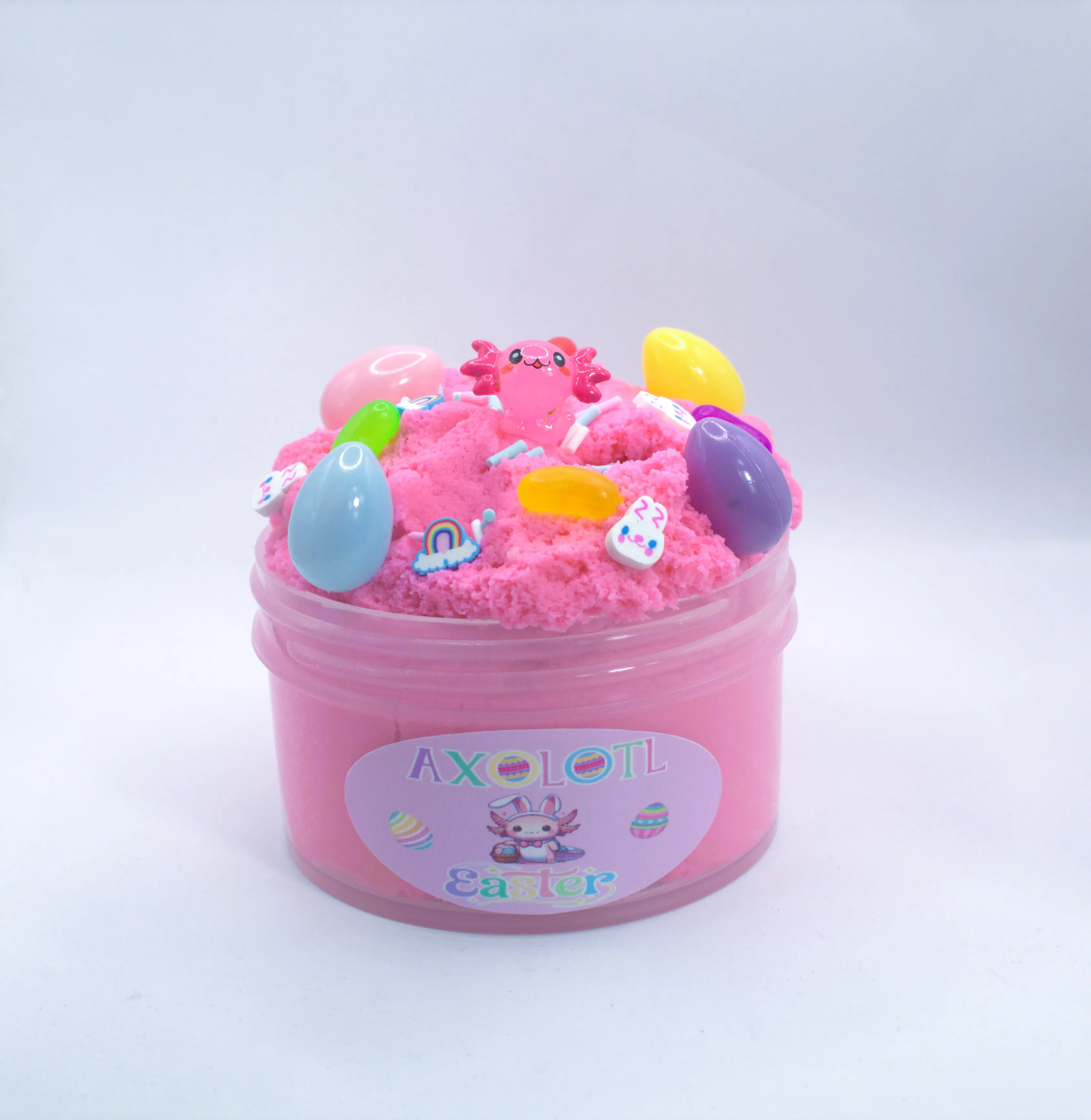 Axolotl Easter Cloud Slime ~ Scented Strawberry Shortcake ~ Fluffy and Soft ~ Easter Basket Gift ~ Good Vibes Slime