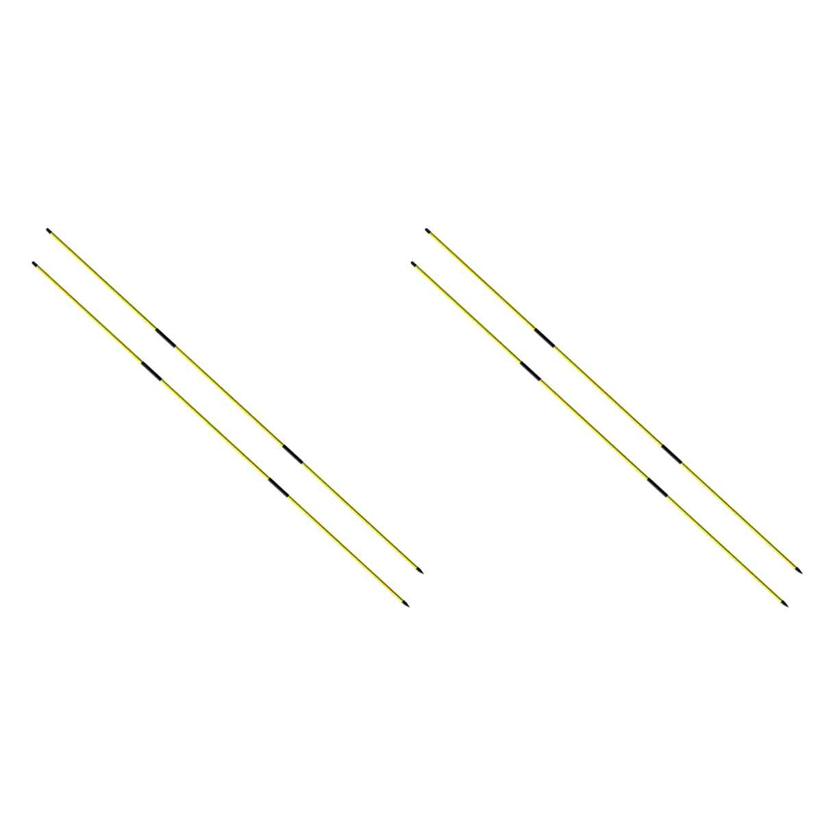 Golf Alignment Sticks Training Aid 4 Pack,3-Section 48 Inch Golf Swing Trainers Foldable Practice Rods Aiming Sticks