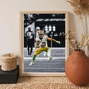 Christian McCaffrey Wall Art | NFL Football Poster | Sports Wall Decor Printable