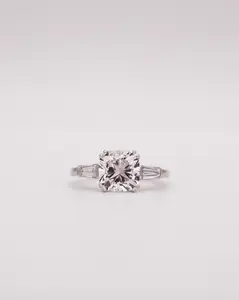 Trinity Cushion-tapered Baguette Ring