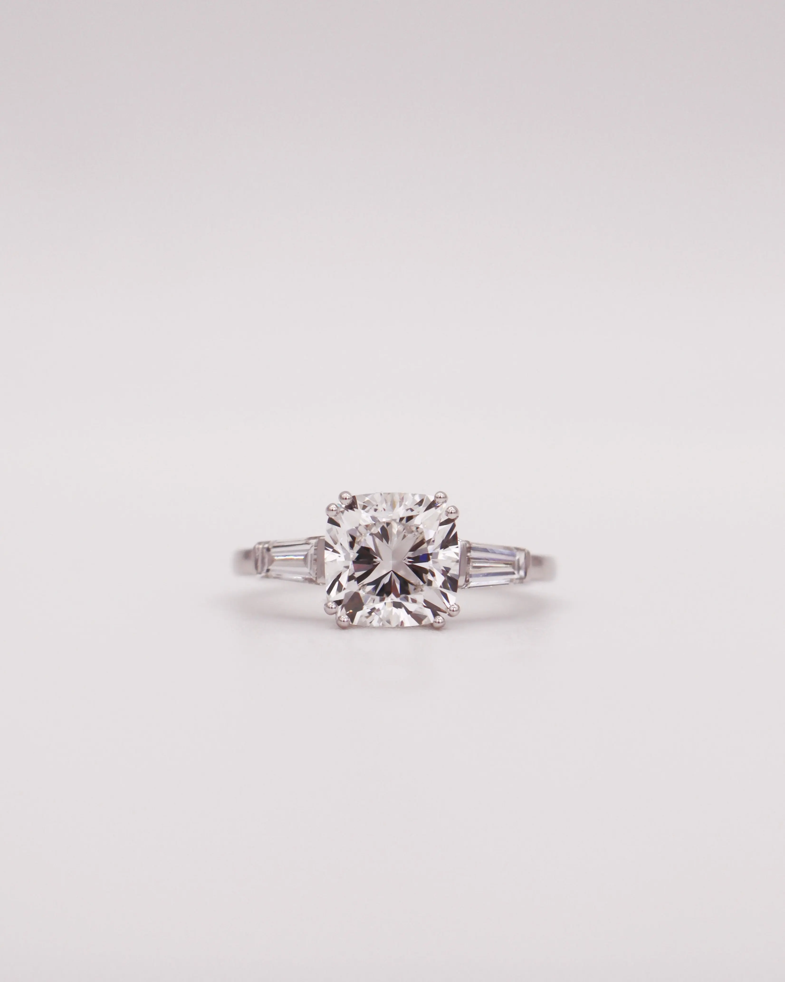 Trinity Cushion-tapered Baguette Ring