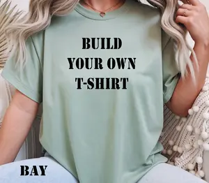 Bay Build Your Own T-Shirt Customizable Comfortable Cotton Tee for Men/Women Choose Your Design and Color