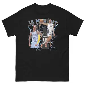 Ja Morant Men's Shirt, Top for Menswear Tshirt Streetwear Cotton T-Shirt Basketball