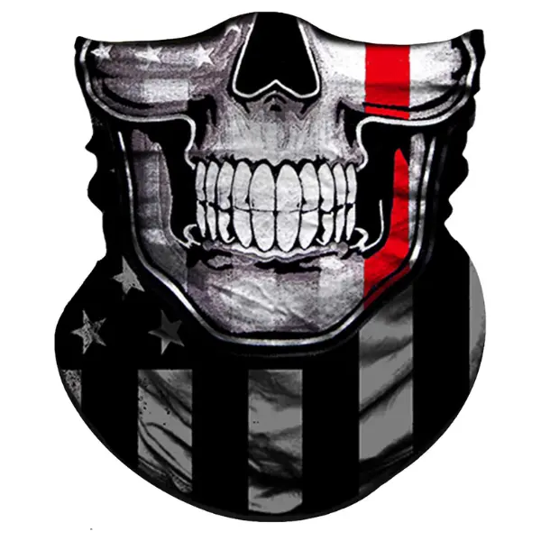 Skull Face Mask for Dust Wind Sun Protection - Unisex Polyester, Suitable for Men & Women, Effective Protection for Motorcycle Riders