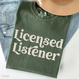 Licensed Listener Shirt, School Counselor Shirt, Comfort Colors Tee, Graduation Gift for Therapist, Gift for New Counselor, Mental Health Shirt