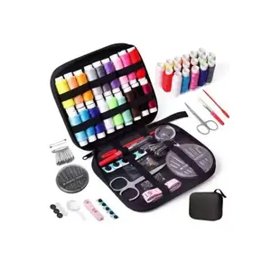 1 set of DIY needle and thread set, multiple colors, portable travel box, 86 piece sewing set, home needle and thread kit, embroidery set, Sewing tool kit, equipped with small scissors, magnifying glass, ruler, paper clip