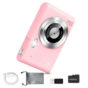 Digital Camera for Kids, Ultra HD 4K 48mp Portable Digital Camera with 32GB SD Card, 16x Zoom Anti-Shake, Perfect Christmas Gift