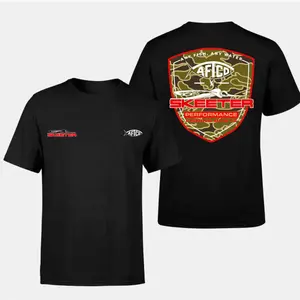 AFTCO x Skeeter Performance Fishing Shirt, Outdoor Lifestyle Tee, Soft Cotton Blend for Anglers, Camouflage Graphic Apparel, Perfect Gift for Fishing Enthusiasts