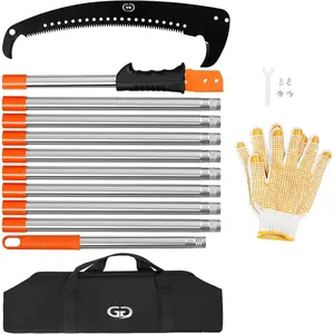Manual Pole , 14 Ft Tree Trimmer Pole , Extendable Tree Pruner,  Steel , for Backyard and Garden Pruning Palms and Shrubs
