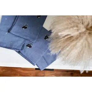 Midnight Flutter 'Embroidered' Tea Towels ( Set of 2)