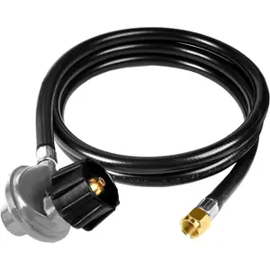 Universal  Hose With Regulator for Gas Grills - Replacement Parts for Weber, Blackstone Griddles, Nexgrill, Fire Pit Table,  LP Gas Grills (6ft)