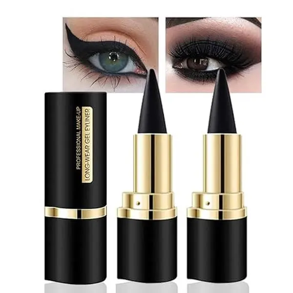 2 Pcs Black Gel Eyeliner Easy To Use Matte Waterproof Eye Liner Pencils Eye Black Eyeshadow Stick Makeup Eye Liner Against Water