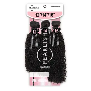Sensationnel Virgin Remy Human Hair Weave Pearlish 3X Multi Bundles Burmese Curl