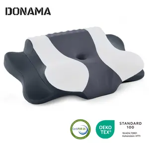 DONAMA Cervical Support Pillow + FREE Cooling Pillowcase - Ergonomic Memory Foam + Optimal Neck Support for Side Back & Stomach Sleepers OEKO-TEX Certified Premium Sleep Quality