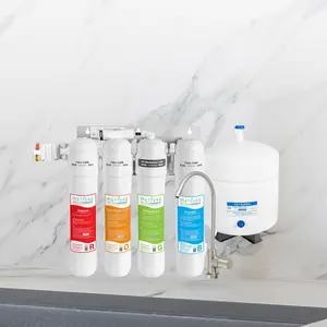 Metpure 4 Stage Reverse Osmosis Water Filtration System (MV4-ROGB) with Faucet, 50 GPD RO Membrane