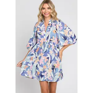 GeeGee Floral Print Mini Dress