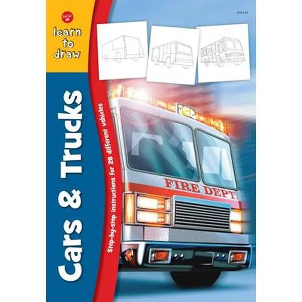 USED Book - Cars & Trucks: Step-By-Step Instructions for 28 Different Vehicles by Shelly, Jeff (Paperback) - english
