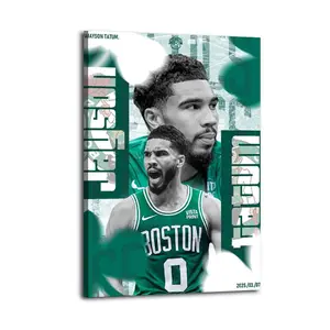 Jayson Tatum Canvas Aesthetic For The Bedroom Wall Sitting Room Dormitory Wall Office Wall Poster Decorative Painting Canvas Wall