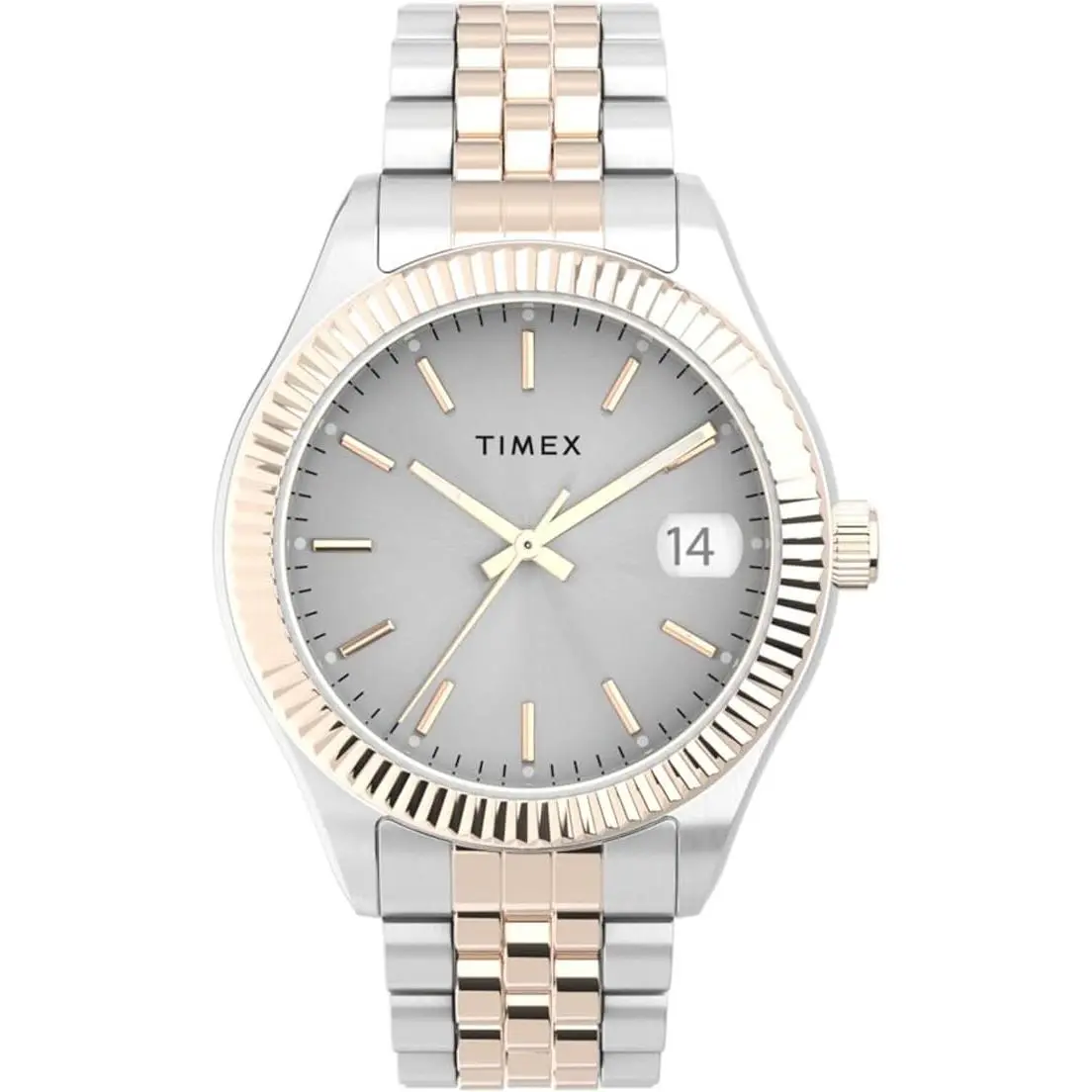 Timex Waterbury Legacy 34mm Stainless Steel Ladies Watch TW2T87000, Date Display, Quartz Drive