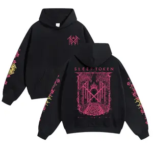 Sleep Token Unisex Hoodie Oversize Long Sleeve Super Soft Pre-Shrunk Casual Fit for Autumn Winter Sleep Symbol Fan Style Retro Print Versatile Ins Street Style Couples Outfits Top Choice for Boyfriend Gift