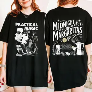 Midnight Margaritas Practical Magic T-Shirt: Vintage Feel, DTG Print, Halloween Apparel