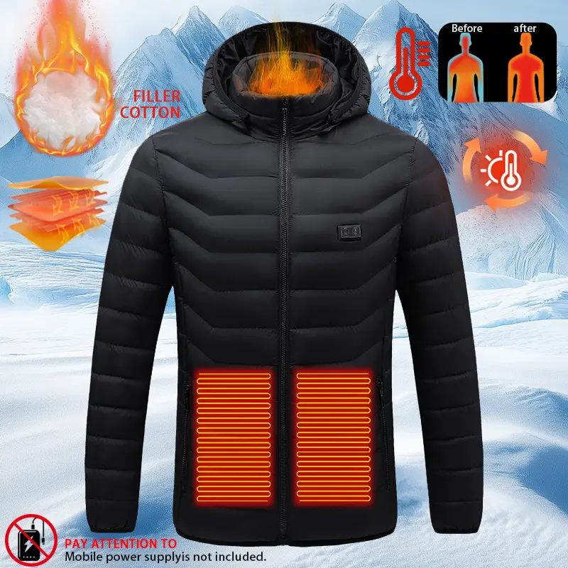 New Heated Jacket Coat Electric USB Jacket Cotton Coat Heater Thermal Clothing